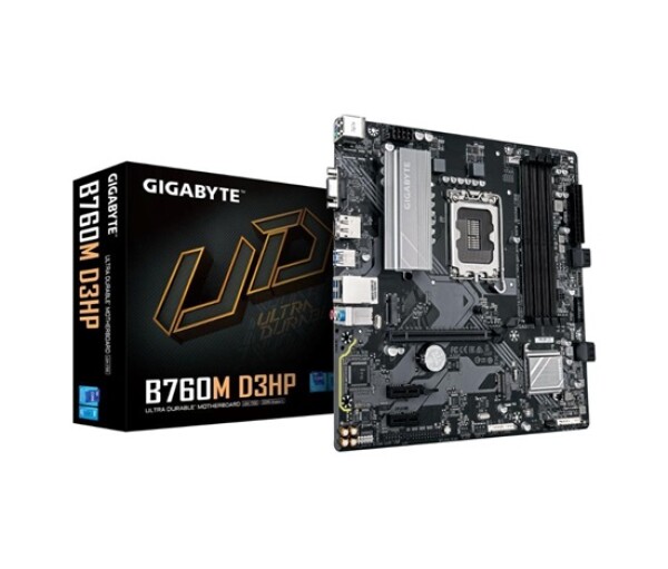 GIGABYTE MB Sc LGA1700 B760M D3HP, Intel B760, 4xDDR5, 1xDP, 1xHDMI, 1xVGA, mATX EDF_1706034