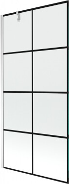MEXEN/S - Next vanová zástěna FIX 90x150, černý dekor, chrom 895-090-000-00-77-01