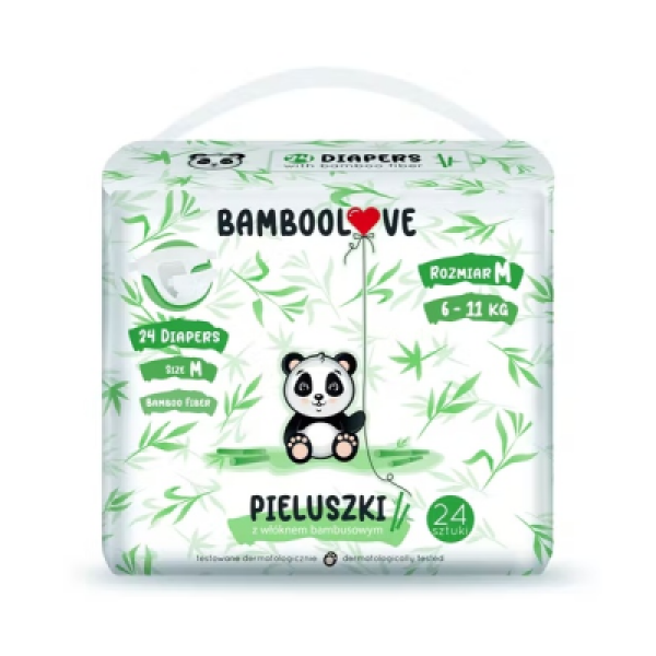 Bamboolove Pleny jednorázové bambus vel. M 6-11 kg 24 ks (55861BL)