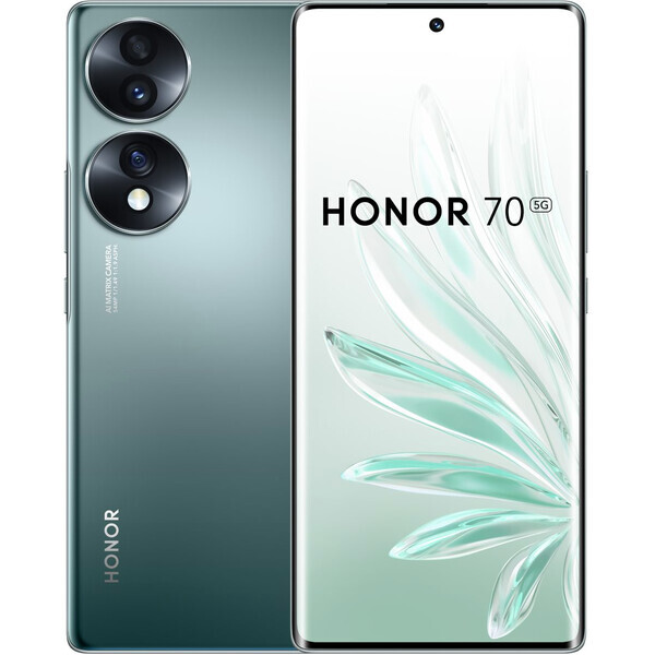 HONOR 70 128GB 5G zelená / 6.67" / O-C 4x1.9+3x2.4+1x2.5GHz / 8GB RAM / 128GB / 54+50+2+32MP / Android 12 (5109AJCW)