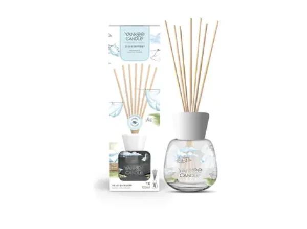 Yankee Candle Signature Clean Cotton Reed Difuzér (Vonné tyčinky) 100 ml / až 10 týdnů (5038581156309)