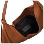 Trendy dámská kožená kabelka na rameno Anestis, koňaková