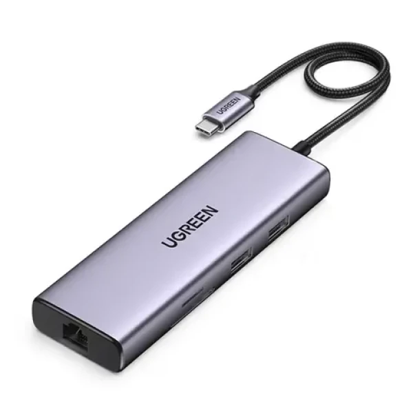 UGREEN CM511 USB Hub 5v1 USB-C šedá / 3x USB 3.2 Gen 1 / 1x HDMI 2.0 / 1x čtečka SD TF / 1x USB-C (PD) (15596)