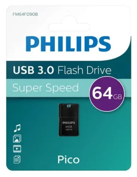Philips Pico Edition 64GB černá / Flash disk / USB 3.0 (FM64FD90B/00)