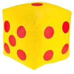 FRONTI Dětský taburet KOSTKA 30 cm - žlutá + červená