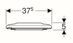 GEBERIT - Selnova Comfort Bezbariérové WC sedátko, duroplast, bílá 500.133.00.1