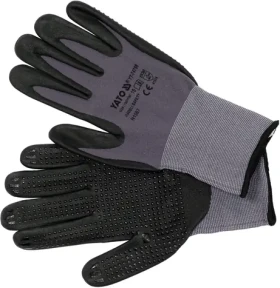 YATO Pracovní rukavice nylon-nitril vel. 10 černé / Pracovní rukavice / Nylon-nitril