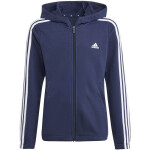 Mikina adidas Essentials kapucí zipem pruhy Jr IB1667