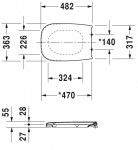 DURAVIT - D-Code WC sedátko se sklápěním SoftClose, alpská bílá 0062090096