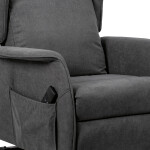 Polohovací křeslo, elektrické kabelové ovládání, šedá, látka, TV-1190 GREY2