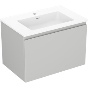 MEXEN/S - Orio koupelnová skříňka 70 cm s umyvadlem Otis, 1 šuplík, šedá mat/bílá mat 91A10-07047-1-BF62-W18M01