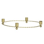 MADAM STOLTZ Adventní svícen Antique Brass Ø 32 cm, zlatá barva, kov