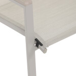 Zahradní židle, kov, síťovina, béžová, AZC-S1048 CRM