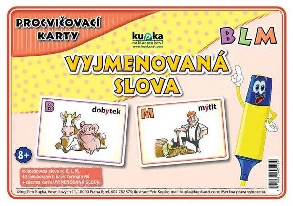 Procvičovací karty - Vyjmenovaná slova BLM - Petr Kupka