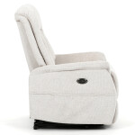 Polohovací křeslo, elektrické zabudované ovládání, béžová, látka, TV-Q8575 CRM2