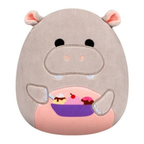 Squishmallows Šedý hroch se zmrzlinou - Harrison 20 cm
