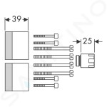 AXOR - Příslušenství Prodloužení pro základní těleso elektronické umyvadlové baterie pod omítku, montáž na stěnu 13594000