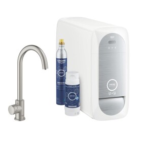 GROHE - Blue Home Dřezový ventil Mono Connected, s chladícím zařízením a filtrací, supersteel 31498DC1