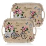 Sada melaminových táců ROMANTIC RIDE 2 ks