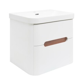 Koupelnová skříňka s umyvadlem SAT Fusion 57,5x53x45 cm bílá matná mat SATFUSION260WMW SATFUSION260WMW