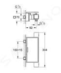 GROHE - Grohtherm Cube Termostatická sprchová baterie, chrom 34491000