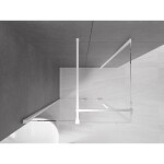 MEXEN/S - Velar sprchový kout 90 x 85, transparent, bílá 871-090-085-01-20