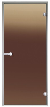 Dveře do parní sauny ALU HARVIA 9x21, bronzové, 890x2090 mm, šedý rám CDA92101L