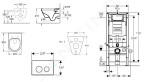 GEBERIT - Duofix Set předstěnové instalace, klozetu a sedátka Villeroy & Boch, tlačítka Sigma20, DirectFlush, SoftClose, CeramicPlus, bílá/chrom 111.300.00.5 NB4