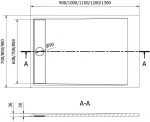 MEXEN - Amon obdélníková sprchová vanička SMC 120 x 70 cm, bílá 4F107012