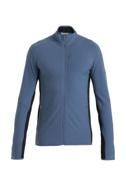 ICEBREAKER Mens Descender LS Zip, Dawn/Black/Cb velikost: S