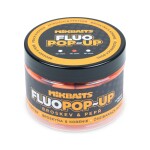 Mikbaits Plovoucí fluo boilie 14mm 150ml - Broskev a Pepř,Mikbaits Plovoucí fluo boilie 14mm 150ml - Broskev a Pepř