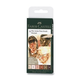 Faber-Castell Pitt Artist Pen Brush Portrait sada 6 ks pleťové odstíny