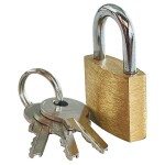 Zámek visací mosazný, 20 mm, MEGA