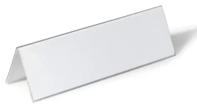 Durable Stolní jmenovka 105/210x297 mm transparentní / Stolní jmenovka / vyměnitelné vložky / oboustranně čitelná (805319)
