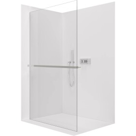 CERANO Sprchová zástěna Walk-in Crystal L/P - 8 mm + polička/držák na ručníky - bezvzpěrový systém - chrom, transparentní sklo - 160x200 cm