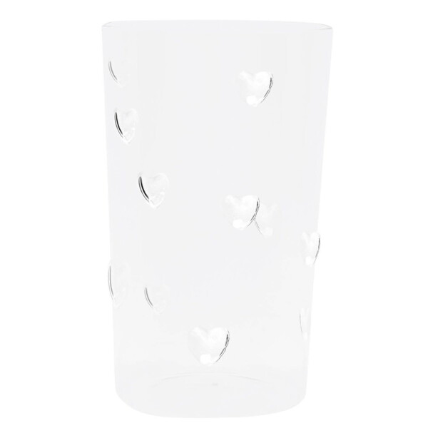 Bastion Collections Vysoká sklenice Hearts 450 ml, čirá barva, sklo