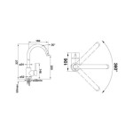 Set dřezu a baterie Blanco Metra 45 S 78x50 cm antracit SETB1 SETB1