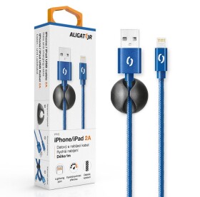 Aligator Datový kabel premium 2A Lightning, modrý DATKP14