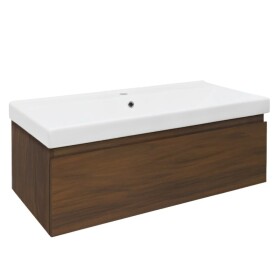 Koupelnová skříňka s umyvadlem SAT B-Way 99x30x45 cm ořech mat BWAY100NUTU1 BWAY100NUTU1