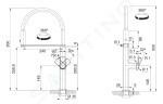 FRANKE - Centinox Dřezová baterie FC 7873 s flexibilním ramenem, černá/nerez 115.0547.855