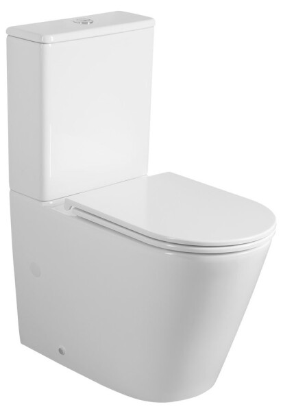 SAPHO - AVIS WC kombi, Vortex Rimless, spodní/zadní odpad, bílá PC106V