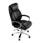 Kancelářské křeslo, houpací mechanismus, černá ekokůže, KA-F1385 BK