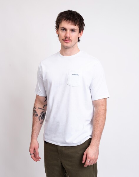 Tričko Patagonia M's Boardshort Logo Pocket Responsibili-Tee Fiber White