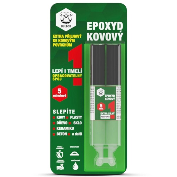 Epoxidové lepidlo, kovový, 28g, BULDOK