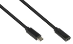 Good Connections USB-C prodlužovací kabel černý / Prodlužovací kabel / USB 3.2 Gen 2 / 10 Gbit/s / PD 100 W / 1 m (2831-CV010S)