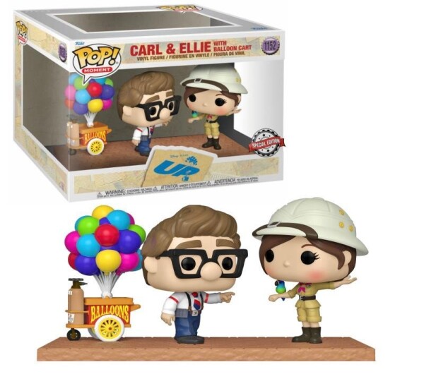 Funko POP Moment: Up - Carl &amp; Ellie w/Balloon Cart (Vzhůru do oblak)