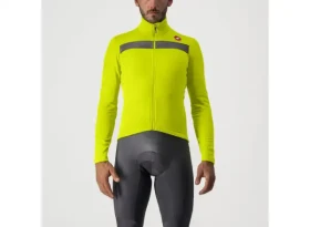 Castelli Puro 3 pánský zateplený dres dlouhý rukáv Electric Lime/Black Reflex vel. M