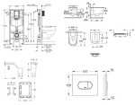 GROHE - Rapid SL Set předstěnové instalace, klozetu, sedátka SoftClose, tlačítka Arena Cosmopolitan a sady pro vhazování tablet, alpská bílá SANI11BB3156
