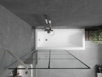 MEXEN/S - Next vanová zástěna FIX 100 x 150, černá vzor, nikl kartáčovaná 895-100-000-00-77-97