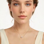 Elenys pozlacený choker náhrdelník s mořskými perlami 18K bílé zlato